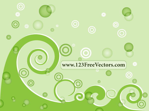 13 Green Swirl Background Vector Free Images