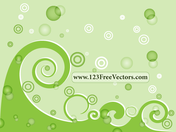 Green Swirls Clip Art