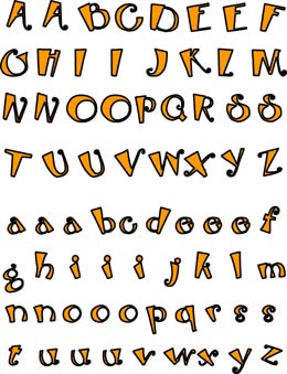 Halloween Alphabet Letters Clip Art