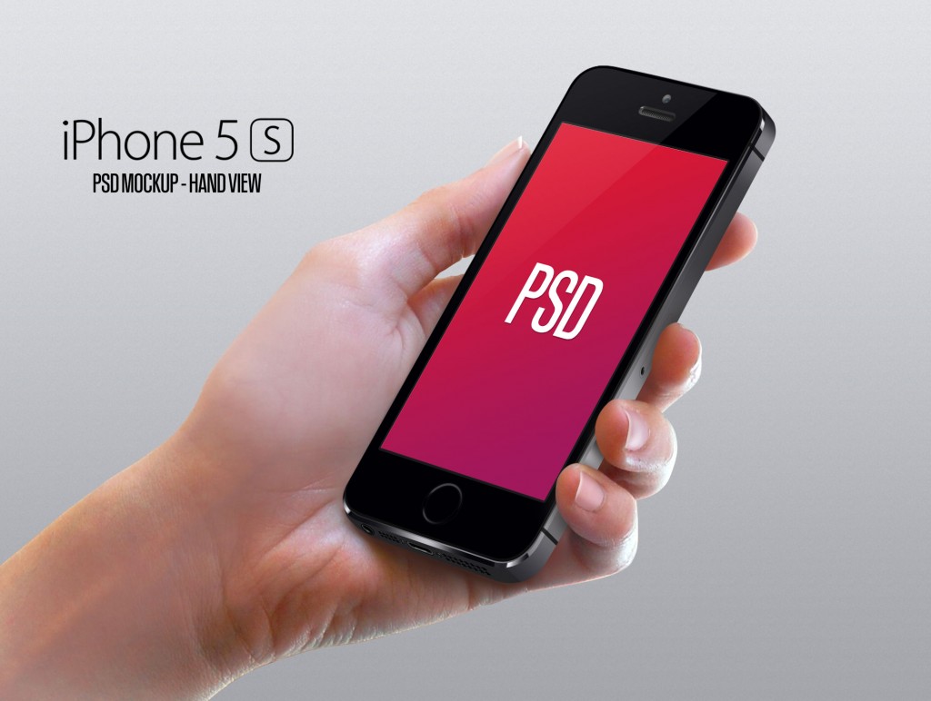 Hand Holding iPhone 5S Hand Holding iPhone 5S