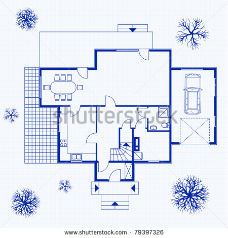 House Exterior and Interior Blueprints