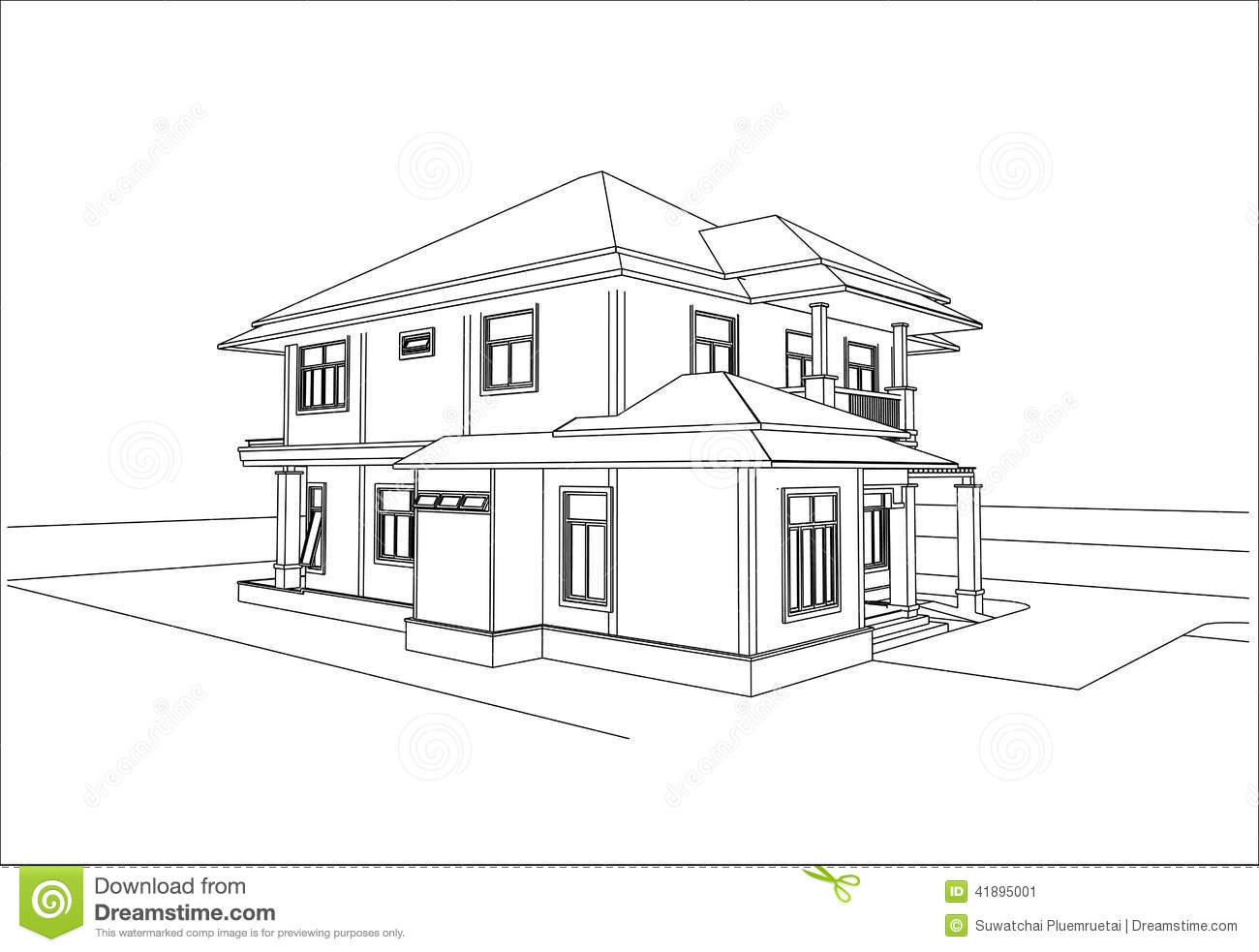 House Sketch Vector