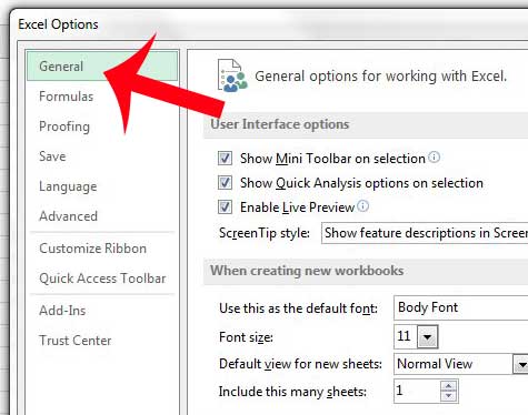 How to Change the Column in Excel 2013