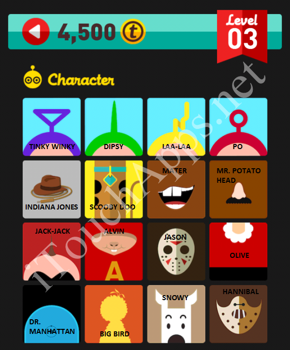 Icon Pop Quiz Answers Characters Level 3