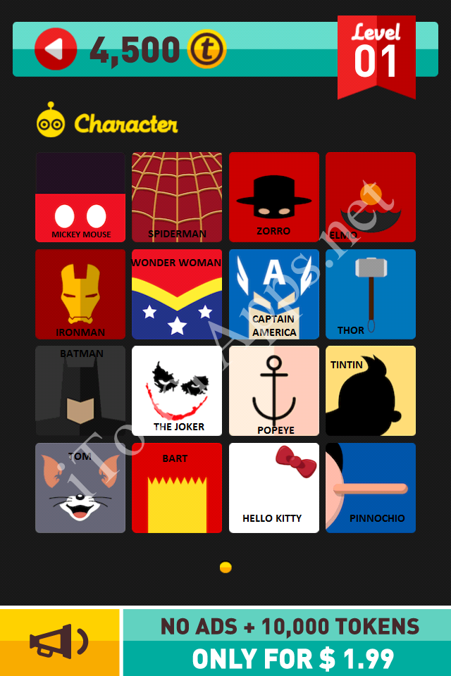 Icon Pop Quiz Characters Level 1