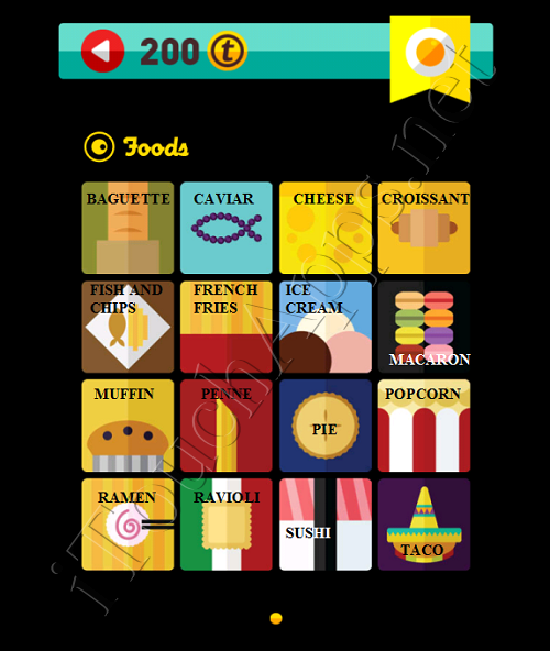 Icon Pop Quiz Foods