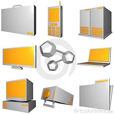 Information Technology Icon Set Free