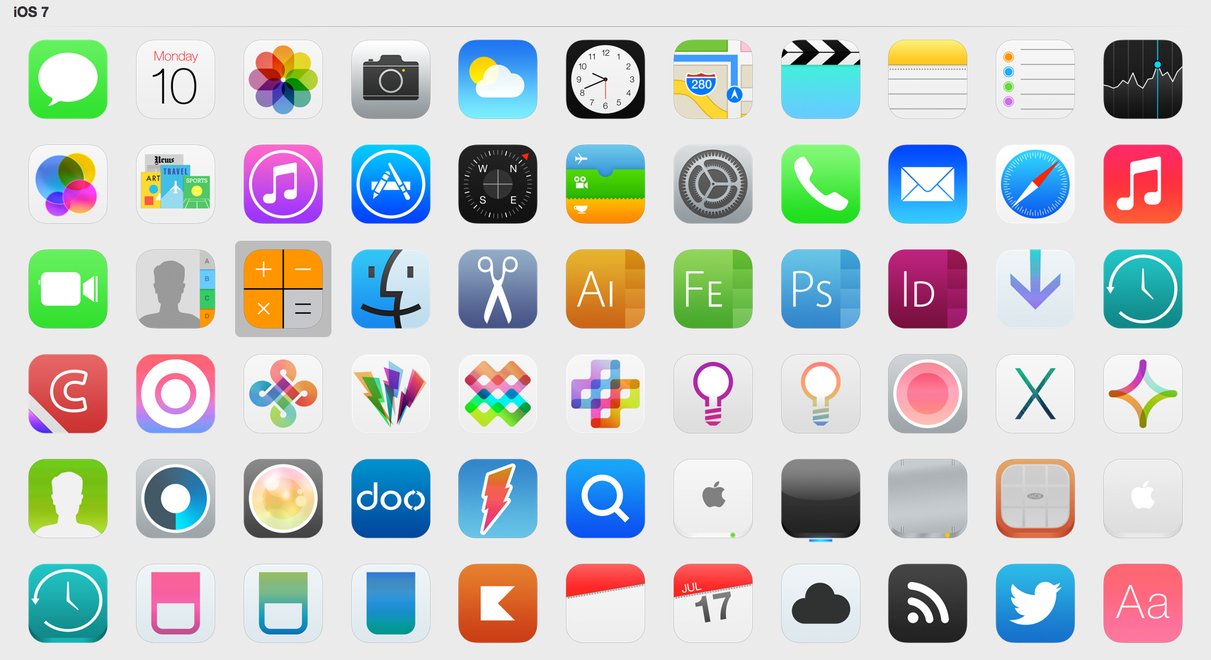 iOS 7 Desktop Icons