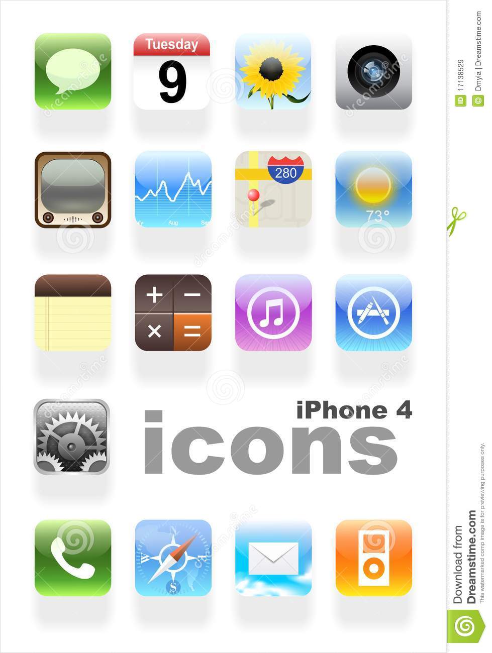 iPhone 4 Icons