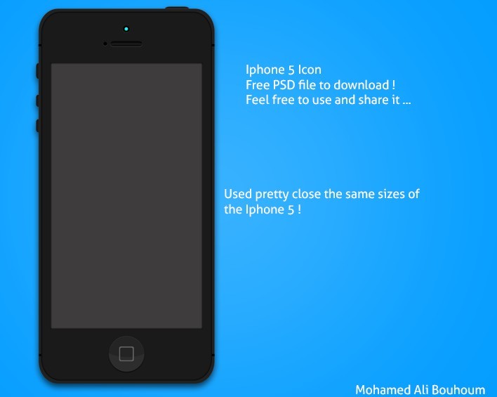 iPhone 5 Mockup Template iPhone 5 Mockup Template