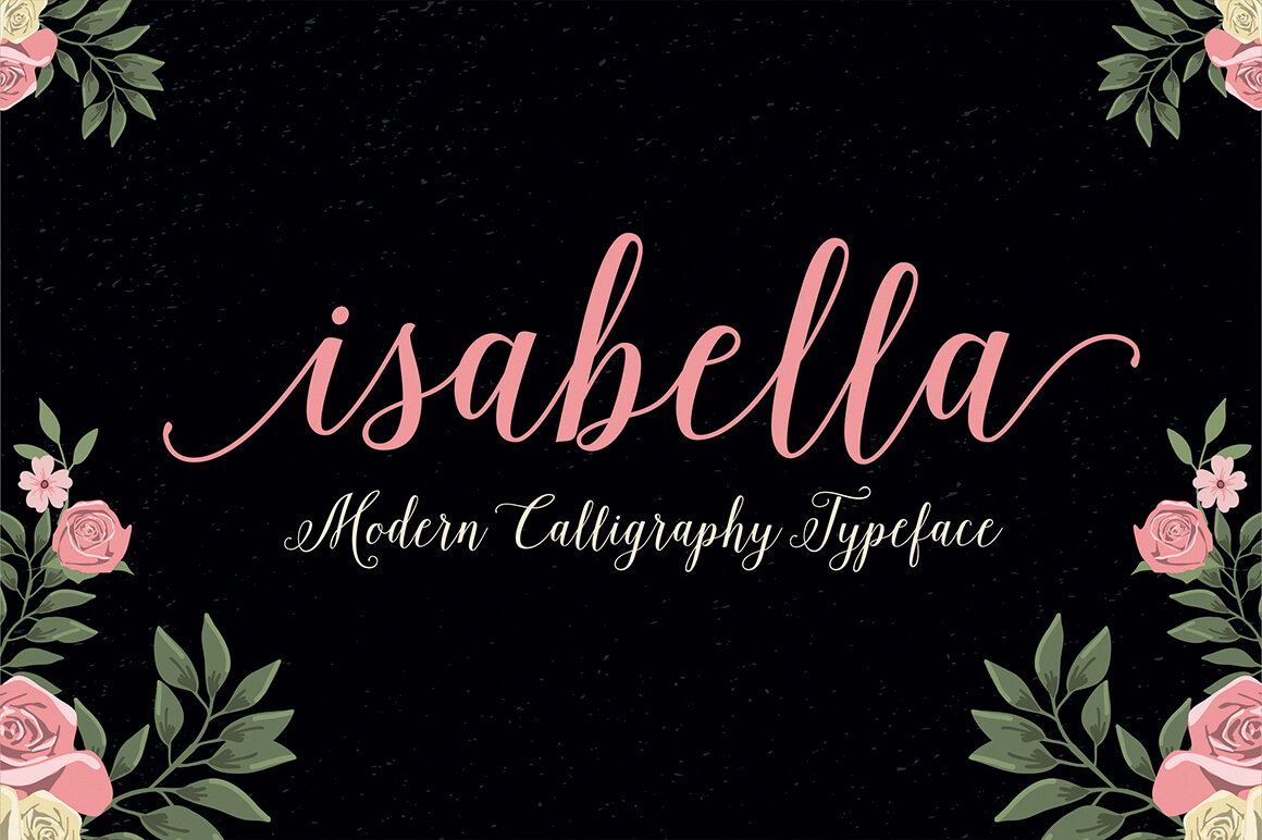 11 Isabella Calligraphy Font Free Images