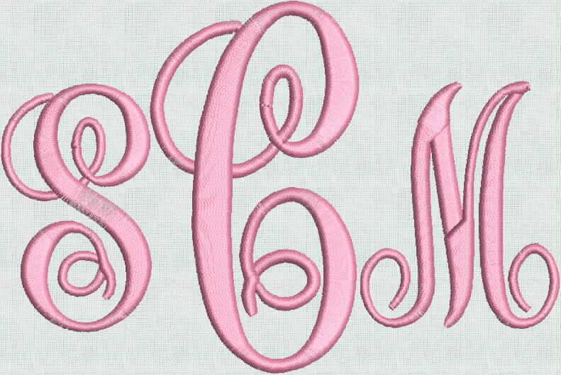 Machine Embroidery Monogram Fonts