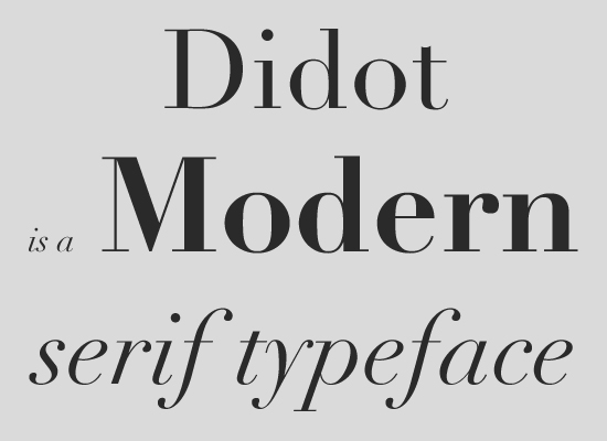Modern Serif Fonts