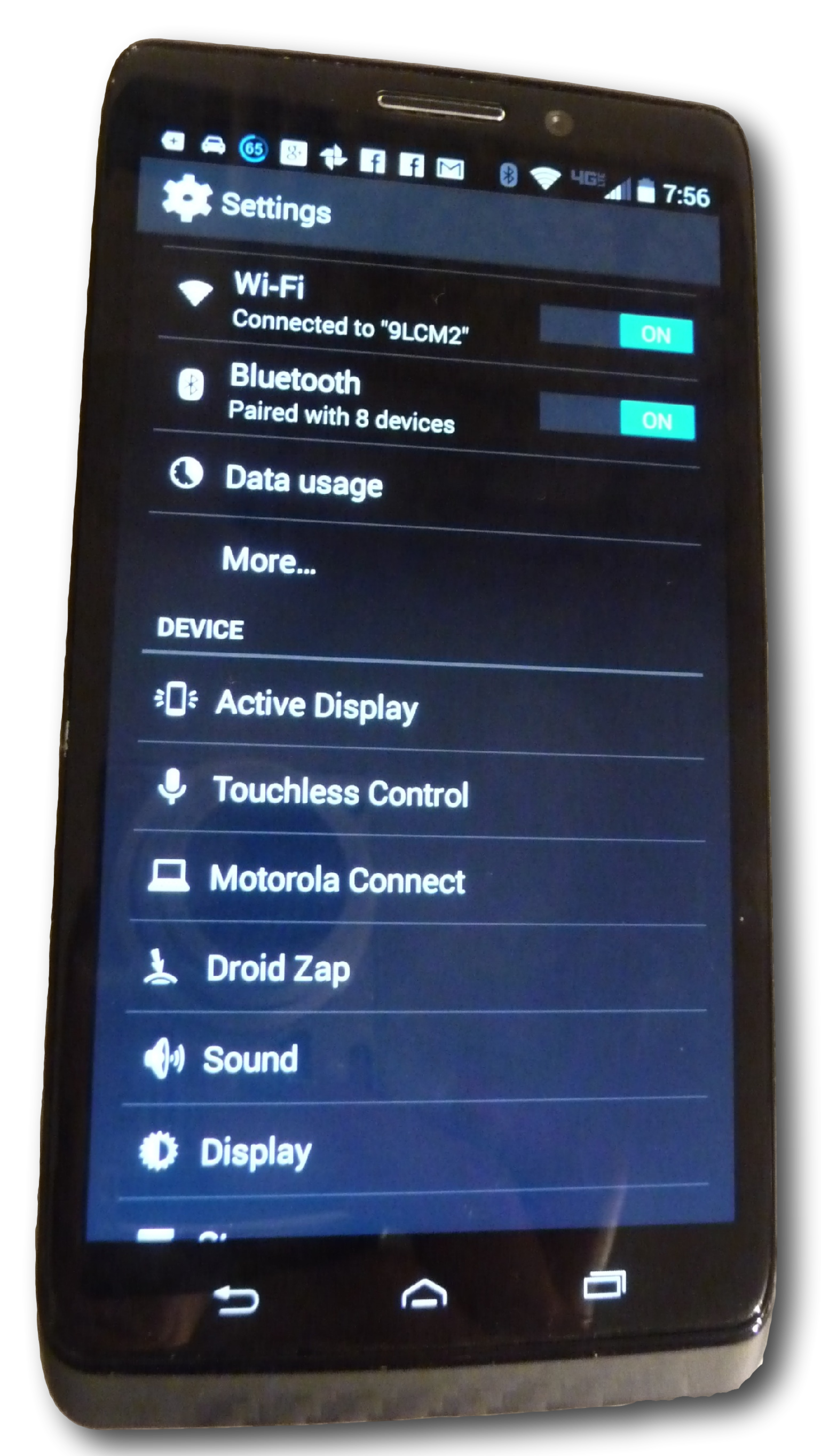 Motorola Droid Icons Glossary