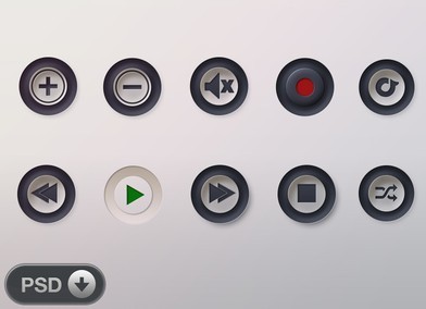 Music Player Button Set