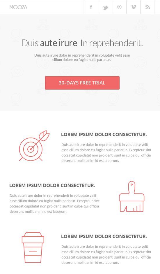 Newsletter E-mail PSD Template