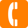 Orange Phone Icon Clip Art