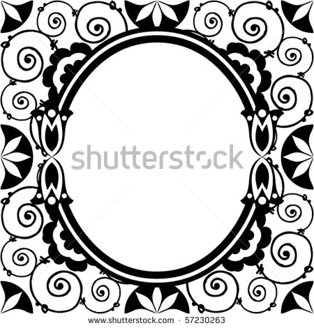 Oval Decorative Frame Vector