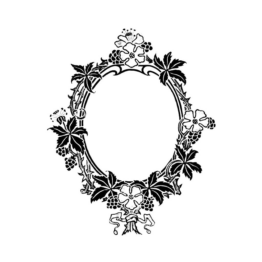 Oval Flower Borders and Frames