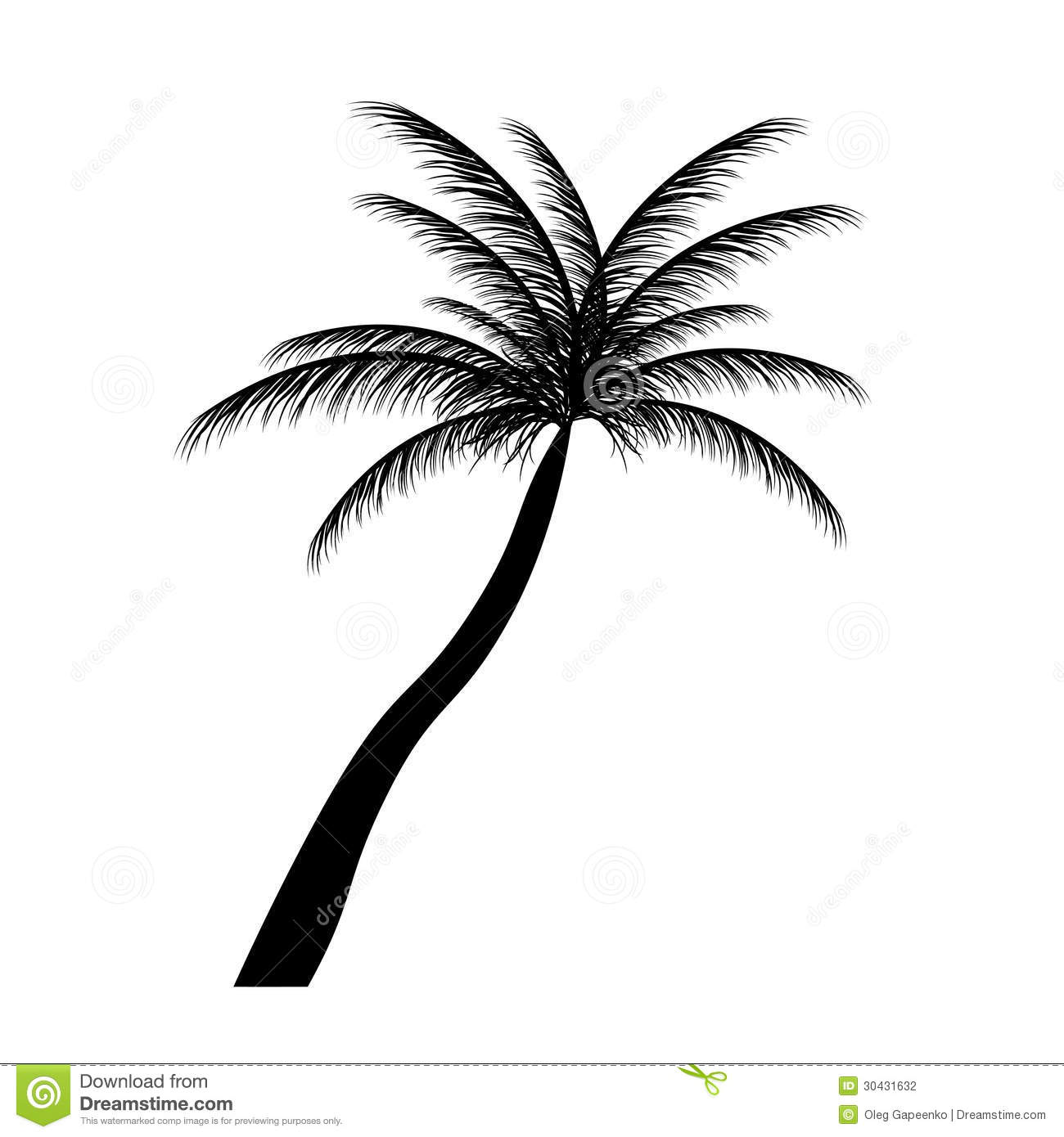 Palm Tree Silhouette Clip Art