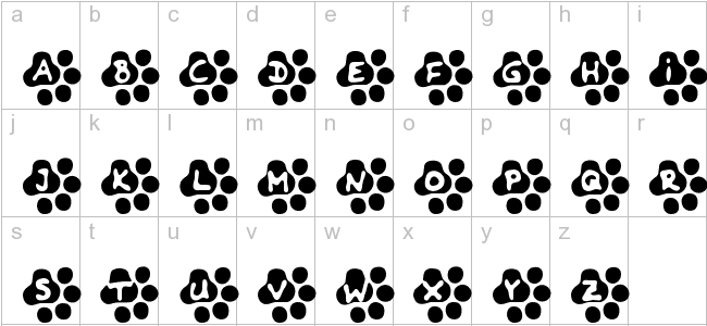 Paw Print Fonts Free Download