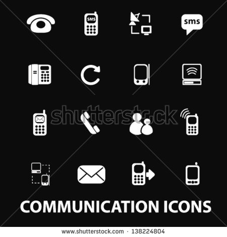 Phone Icon Black with White Background