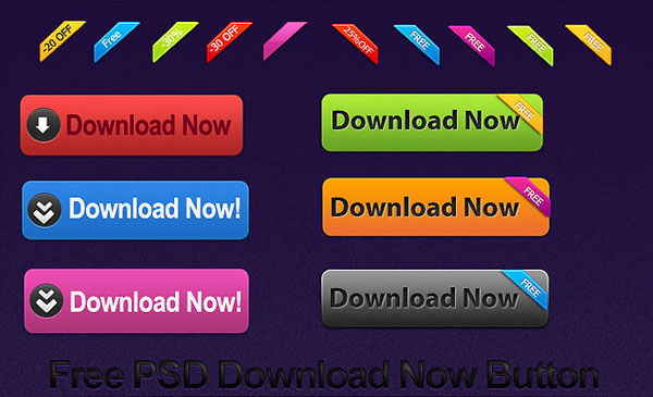 PSD Buttons Free Download