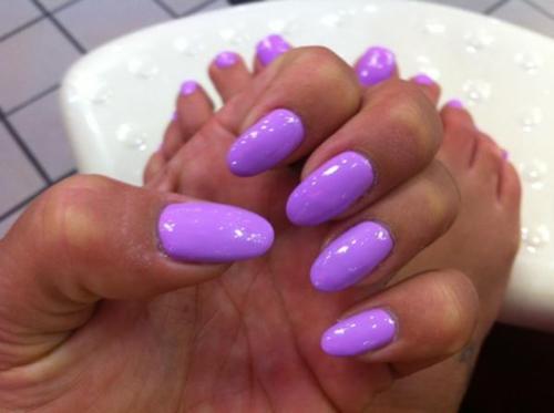 Purple Acrylic Nails Tumblr