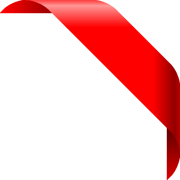 Red Corner Ribbon