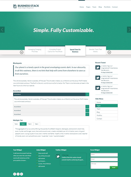 Responsive Template PSD Free Download