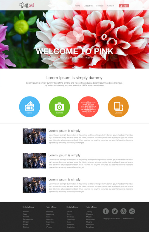 Responsive Web Design Template PSD