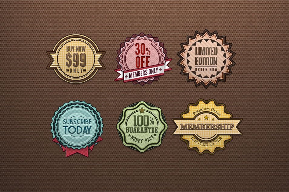 Retro Badge PSD Template