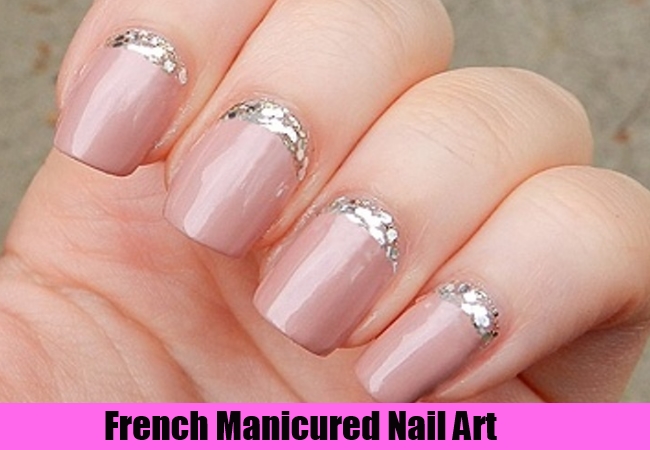 Reverse French Manicure Nail Art