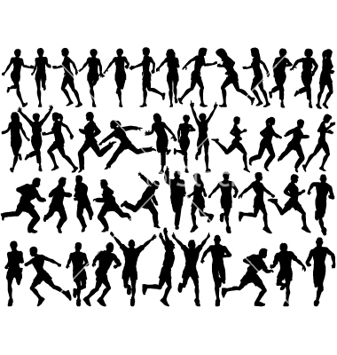 Runner Silhouette Vector Free