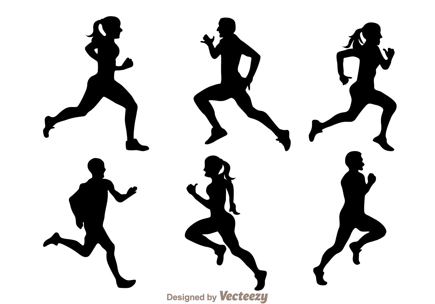 Running Silhouette Vector Free