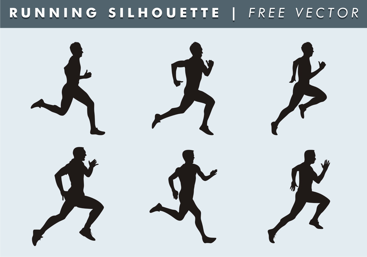 Running Silhouette Vector Free