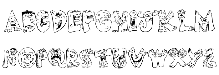 Scary Monster Fonts