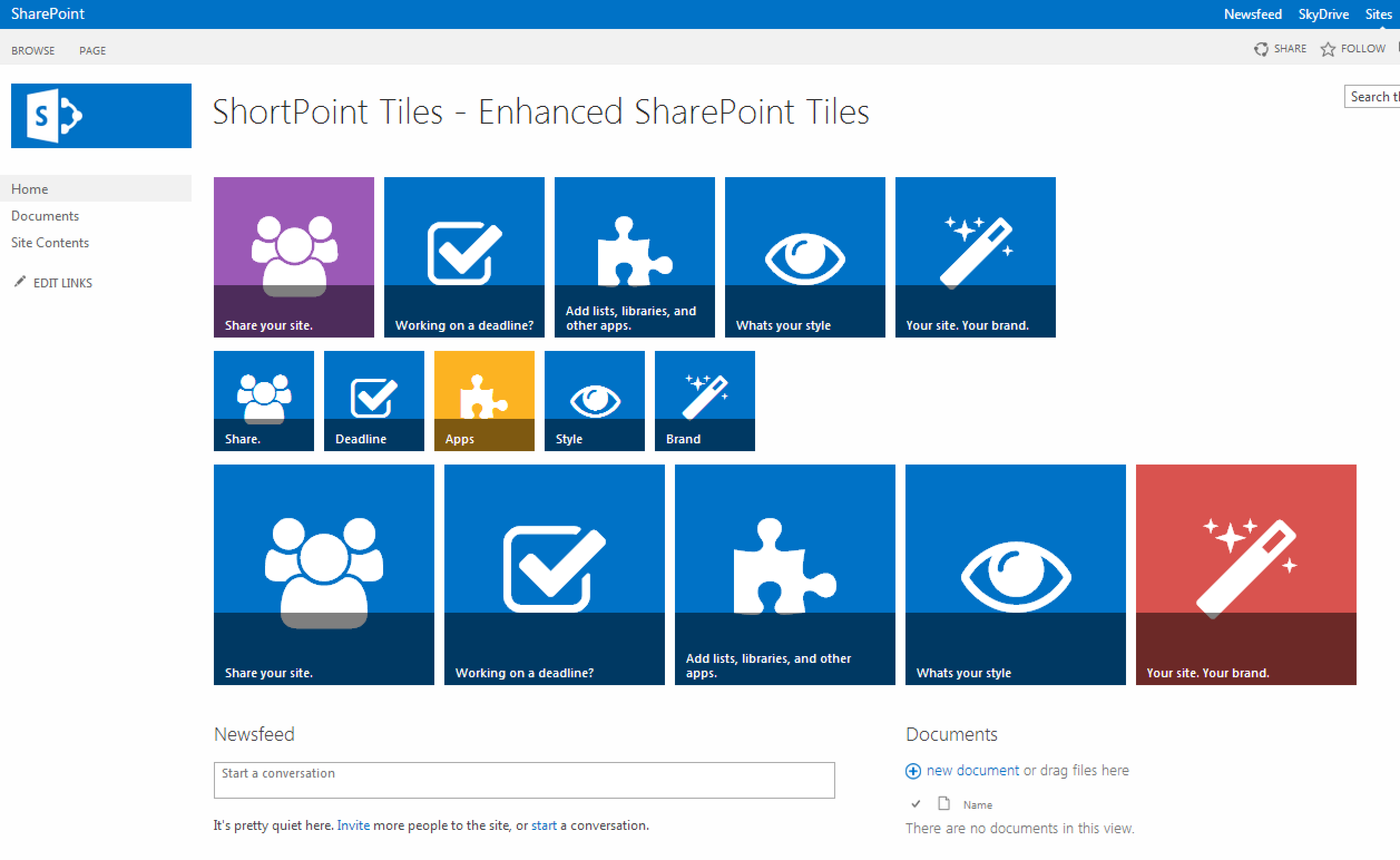 SharePoint Promoted Link Icon Tiles