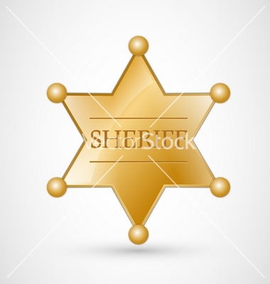 Sheriff Star Badge Vector