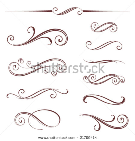 14 Simple Vector Scroll Designs Images