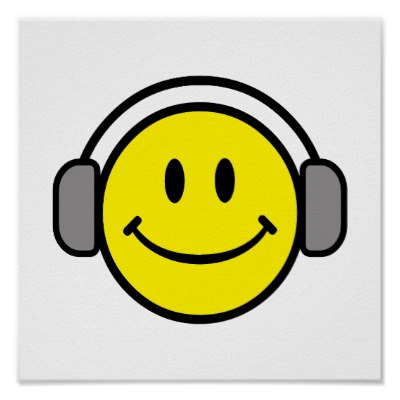 Smiley Face with Headphones