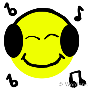 Smiley Face with Headphones