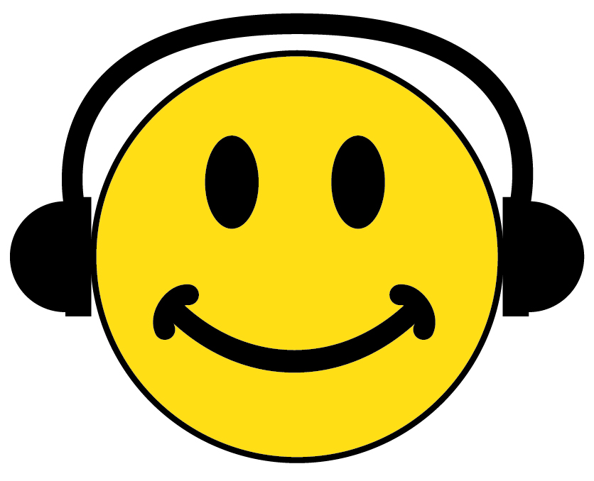 Smiley Face with Headphones