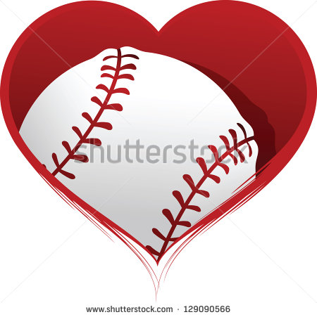 Softball Heart Clip Art