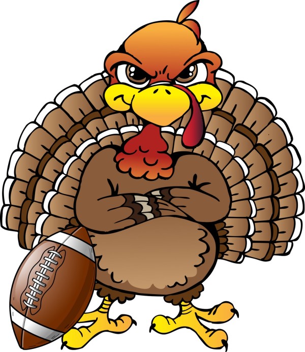 Thanksgiving Football Turkey Cartoon