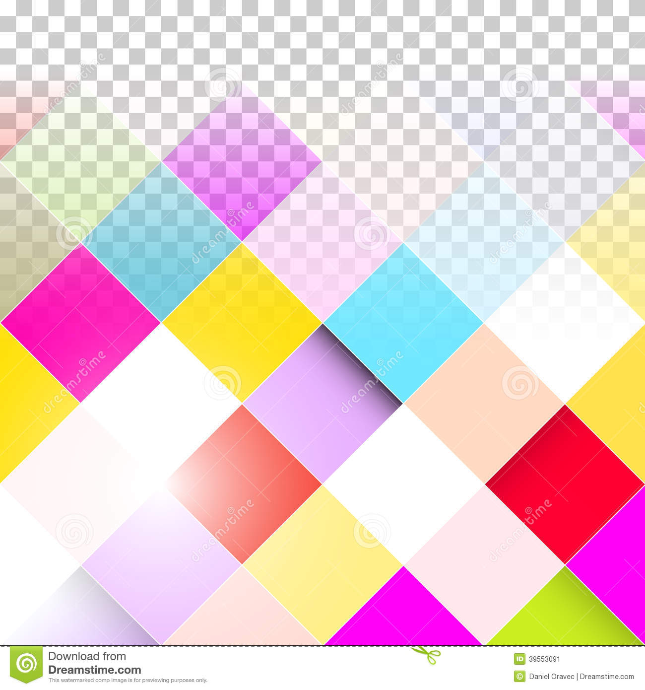 Transparent Image Background Colorful Vector Squares