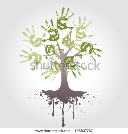 Tree with Roots Vector