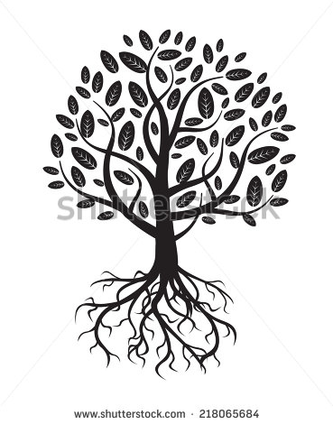 Tree with Roots Vector