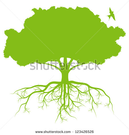 Tree with Roots Vector