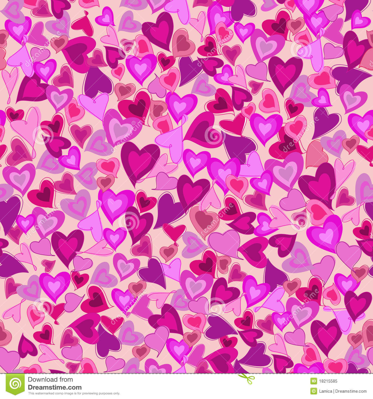 Valentine Hearts Seamless Pattern